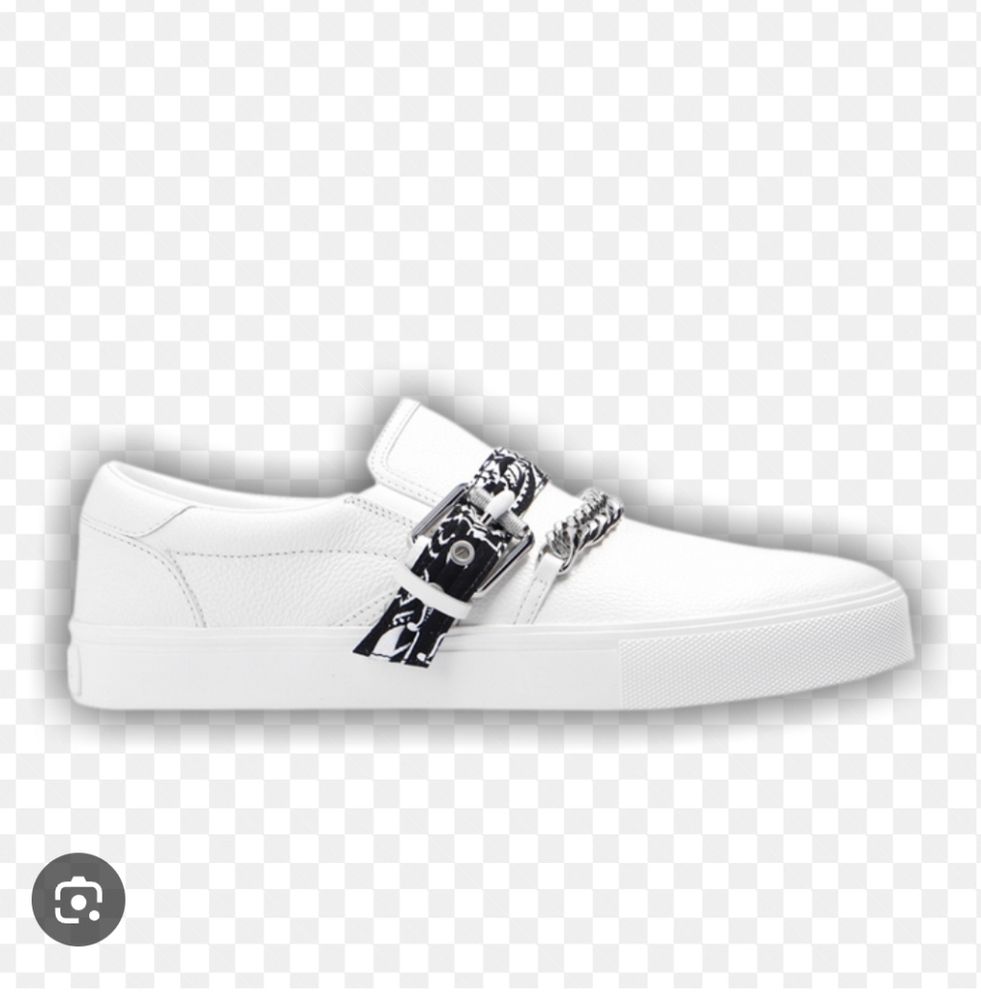 AMIRI White Sneakers with Black Strap and Chain Men's 41